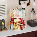 Snack Organizer - Versatile Snack Storage 2 Tier Lazy Susan with Convenient Grab-and-Go Design, Metal Snack Holder for Home, Office, Breakroom, 12.13" L x 12.13" W x 12.56" H (Matte White) by CozyNest Decor