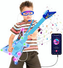 Guitar and Microphone Play Set with Glasses,Music Toys with Music&Light,Kids Karaoke Machine,Music Instruments for Toddlers,Boys,Perschool Educational Toys Gift for Children by TinyTreasures Baby Boutique