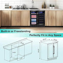 30'' Wine and Beverage Refrigerator, Upgrade Dual Zone Wine Cooler, 30 Inch Wine beverage Fridge Built in or Freestanding Under Counter Large Capacity Glass Door Advanced Cooling System,Black by CozyNest Decor