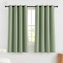 NICETOWN 100% Blackout Short Curtains for Kids Bedroom, Thermal Insulated Window Curtains 63 Inch Length 2 Panels Set, Grommet Top Drapes for Living Room, 52" W x 63" L, Olive by TinyTreasures Baby Boutique