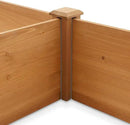 Casafield Outdoor Raised Garden Bed - Wooden Planter Box for Vegetables, Grass, Lawn, and Yard - 96 x 28 x 10, Natural by GreenHaven Gardens