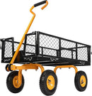 VIVOHOME Heavy Duty 550 Lbs Capacity Mesh Steel Garden Cart Folding Utility Wagon with Removable Sides (Black) by GreenHaven Gardens