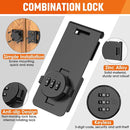 Keyless Cabinet Lock with Combination, Locker Code Lock with 3-Digit Combination, Security Door Lock for Drawers, Lockers, Bifold Doors, Small Doors, Closets, Refrigerators (Black-1pc) by TinyTreasures Baby Boutique