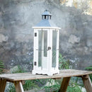 Bdor 26in Farmhouse White IP65 Waterproof Wood Metal Decorative Lanterns with Remote Control, Timer, Tempered Glass, Flameless Pillar Candles, Decorative Lanterns for Home Decor, Front Porch, Wedding by CozyNest Decor