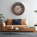 CLXEAST 24 Inch Wall Clock with Moving Gears,Oversized Large Industrial Steampunk Clock, Antique Gold Metal Roman Numeral Wall Clocks for Farmhouse Living Room Decor by CozyNest Decor