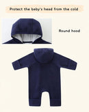 Newborn Baby Fleece Jumpsuit Girls Boys Winter Hooded Coverall Romper Cute Baby Snowsuit Clothes by TinyTreasures Baby Boutique
