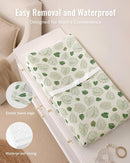 Blissful Diary Muslin Baby Changing Pad with Waterproof Lining Foam, Diaper Changing Table Pad with Cover for Dressers (Monstera, Rectangular) by TinyTreasures Baby Boutique