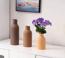 Ceramic Vase Set of 3, Flower Vases for Spring Room Decor, Kitchen Farmhouse, Modern Boho Style(Brown/Dark Brown/Orange) by GreenHaven Gardens