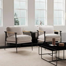 Mid-Century Accent Chair Set of 2, Soft Armchair Chenille Fabric Lounge Chair with Black Metal Legs, Upholstered Leisure Chair for Living Room Bedroom Reception Room, Beige by CozyNest Decor