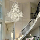 H65'' Silver Tree Branch Crystal High Ceilings Chandeliers,Modern Crystal Staircase Chandeliers, D48'' Foyer Chandelier for High Ceiling, Luxury Large Living Room Chandelier, 27-Lights by CozyNest Decor