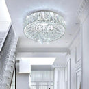 Mini Chandelier Modern Crystal Chandeliers for Hallway Light Fixture LED Flush Mount Ceiling Light Dimmable Lamp for Dining Room Living Room Bedroom by CozyNest Decor