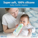 Dr. Brown’s Natural Flow Level 2 Narrow Baby Bottle Silicone Nipple, Medium Flow, 3m+, 100% Silicone Bottle Nipple, 6 Count by TinyTreasures Baby Boutique