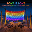 Pride Flag Outdoor Decorations, 6.6x3.3 FT LGBTQ Rainbow LED Net Lights, 390LED Waterproof Connectable Garden Lights for Pride Month, Room, Yard, Party, Office by GreenHaven Gardens