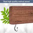 Dmore magnetic knife holder for wall—with 2 hooks, No Drilling 23 Inch walnut knife magnetic strip, Powerful knife magnet rack, include Adhesive Tape and screws for Knives, Utensils, and Tools by CozyNest Decor