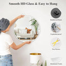 Fabuday White Round Mirror for Wall 20 inch - Circle Mirror for Bathroom, Entryway, Living Room, Hallway, Bedroom Decor, Small Matte Frame Mirrors by CozyNest Decor