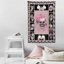 yowecso Sugar Skull Tapestry Horror Skeleton Tapestry Wall Hanging for Bedroom Rose Skull Tapestries Aesthetic Wall Decor for Home Dorm Living Room 40"x60" by CozyNest Decor