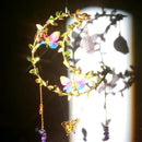 Butterfly Suncatcher - Amethyst Moon Crystal Sun Catcher Window Hanging, Good Luck Charms Gifts for Women Chrismas Thanksgiving Birthday Crystal by GreenHaven Gardens