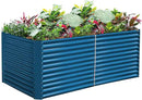 Land Guard 8x4x3ft Rectangular Galvanized Raised Garden Beds, Large-Capacity Metal Planter Box Outdoor, Durable Deep Raised Garden Bed 3ft Tall, Raised Beds for Gardening Vegetables, Royal Blue by CozyNest Decor