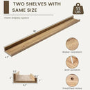 Floating Shelves for Wall, Picture Ledge Shelf 48 Inch Solid Wood Set of 2, Rustic Wall Shelves with Lip, Kids Bookshelf, Photo & Picture Live Edge Floating Shelves for Bedroom, Living Room, Kitchen by CozyNest Decor