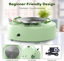 Alldeer Mini Pottery Wheel Machine - 6" Upgraded Clay Wheel for Beginners & Kids, 75W Motor, Adjustable Speed, Low Noise Ceramic Making Kit with 18PCS Sculpting Tools, Ideal for Home DIY (Green) by TinyTreasures Baby Boutique