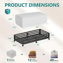 Bamboo Under Bed Storage Containers- Underbed Organizer with Wheels with Large Dust Bag,Sturdy Wood Rolling Under the Bed Shoe Storage Organizer Drawer 2 Packs (Black, Long) by CozyNest Decor
