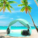 WolfWise UPF 50+ Easy Pop Up 3 Person Beach Tent Sport Umbrella Instant Sun Shelter Tent Sun Shade Canopy, Mint Green by TinyTreasures Baby Boutique
