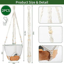 GARDIFE 10 Inch Hanging Planters with Macrame Plant Hanger for Indoor and Outdoor Plants, 2 Pack Large Self Watering Hanging Plant Pot with Basket Flower Pot with Drainage Hole, White by GreenHaven Gardens