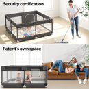 Fodoss Baby Playpen with Mat, Small Play Pen(47x47inch), for Babies and Toddlers, Pen Apartment, Yard Baby, Fence Area Playyard Activity Center (Dark Gray) by TinyTreasures Baby Boutique