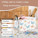 Rectangular Folding Laundry Basket,waterproof Canvas Basket,gift basket,Suitable for children's room,Office,Clothes,Toys Storage(Colorful butterfly) by TinyTreasures Baby Boutique