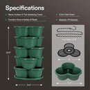 VIVOSUN 5 Tier Vertical Gardening Stackable Planter for Strawberries, Flowers, Herbs, Vegetables, Dark Green by GreenHaven Gardens