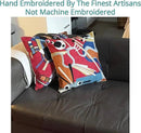 Kandinsky Modern Couch Pillow Cover Red Flow | Abstract, Contemporary, Outdoor Pillows | Mid Century Chair Cushions | Handmade Wool Size 18x18 by CozyNest Decor
