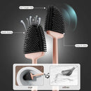Sellemer Toilet Brush and Holder Set - Flexible Toilet Bowl Brush Head with Silicone Bristles, Compact Size for Storage and Organization, Ventilation Slots Base (1 Pack, Rose Gold) by CozyNest Decor