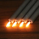 GenSwin Flameless Grey Taper Candles Flickering with 10-Key Remote, Battery Operated Led Warm 3D Wick Light Window Candles Real Wax Pack of 6, Christmas Home Wedding Decor(0.78 X 9.64 Inch) by CozyNest Decor