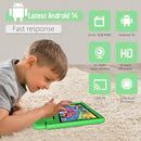 Tablet for Kids Age 3-12 10.1 inch Android 14 6000mAh 8GB RAM+64GB ROM Expandable to 1TB Kids Tablets WiFi6 Google Kids Space Parental Control 1280 * 800 HD Screen - Green by TinyTreasures Baby Boutique