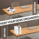 VONDERSO Metal Bookends, 4 Pairs White Metal Book Ends Heavy Duty for Shelves Decor Home Office, Unique White Bookends Supports Anti-Slip for Kids by CozyNest Decor