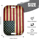 Serving Trays with Handles, 14.5 x 9.8 inch Rectangular Plastic Tray for Restaurant, Kitchen, Vintage United States of America Flag by CozyNest Decor