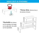 Expandable Spice Rack,Stackable Storage for Cabinet, Multi-Functional Kitchen Shelving,Height-Adjustable,Sustainable Organizer Solution(1Pack/White/Large) by CozyNest Decor