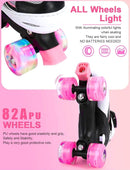 Sowume Adjustable Roller Skates for Girls and Women, All 8 Wheels of Girl's Skates Shine, Safe and Fun Illuminating for Kids by TinyTreasures Baby Boutique