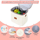 Breastmilk Cooler Bag with Ice Pack - Breast Milk Cooler Travel Bag Fits 6 Bottles Up to 11 Oz Insulated Baby Bottle Cooler Bag Breastmilk Storage Bag Cooler Perfect for Nursing Mom Daycare, Beige by TinyTreasures Baby Boutique