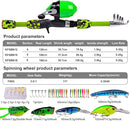 PROBEROS Kids Fishing Pole - Portable Telescopic Fishing Rod and Reel Combo Kit - Spincast Fishing Reel Casting Rods with Lures Lines Tackle Box and Bag for Boys Girls Youth Fishing by TinyTreasures Baby Boutique