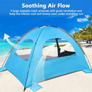 NXONE Beach Tent Sun Shade Shelter for 3/4/6 Person Person with UV Protection, Extended Floor, 3 Mesh Roll Up Windows & 8.0/8.5mm Fiberglass Rods丨Carry Bag Included by TinyTreasures Baby Boutique