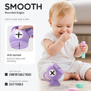 Li&Zhao Toddler Snack Cups - Baby Snack Containers Silicone Snack Cups for Toddlers Spill Proof Baby Food Catcher for Toddlers and Babies(Purple) by TinyTreasures Baby Boutique