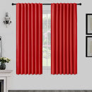 Joydeco 72 Inch Blackout Curtains for Bedroom, Thermal Insulated Black Out Curtains, Room Darkening Drapes for Living Room Window Rod Pocket Back Tab (W52 x L72 Inch, Red) by TinyTreasures Baby Boutique