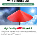 24-inch Large Squirrel Proof Bird Feeders for Outside Hanging, Outdoor Squirrel Baffles for Bird Feeders Pole, Red Color by GreenHaven Gardens