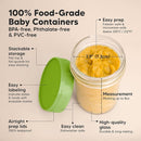 KeaBabies 4pk 8oz Glass Baby Food Containers with Lids - Leak-Proof, Microwavable Small Glass Jars, Baby Purees & Toddler Snack Storage Containers, BPA-Free, Dishwasher & Freezer Safe (Kea) by TinyTreasures Baby Boutique