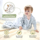 Mama Cheetah Baby Sleep Sack with Sleeves, 0.5 TOG Organic Cotton Wearable Blanket and Two-Way Zipper, Swaddle Transition Long Sleeve Sleeping Bag for Newborn Infant Toddler, 18-24 Months by TinyTreasures Baby Boutique