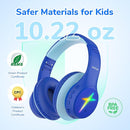 EarFun K4 Kids Bluetooth Headphones, Wireless Headphones with LED Lights, 74/85/94dBA Volume Limited, Built-in Mic, 90H Playtime, Bluetooth 5.4 Over Ear Headphone for iPad/Tablet/PC/School by TinyTreasures Baby Boutique