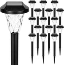 GIGALUMI Solar Outdoor Lights,Solar Lights Outdoor Waterproof 16 Pack,Cool White Solar Pathway Lights for Outside,Outdoor Lights Solar Powered Garden Decoration for Pathway,Patio,Lawn,Yard by GreenHaven Gardens