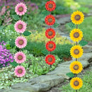 3 Pack Sunflowers Garden Stakes Decor,Metal Yard Art Decorative Garden Stakes,Metal Flowers Spring Garden Decor for Outside,Landscape,Patio(22.6 * 4.7IN) by CozyNest Decor