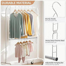 STORAGE MANIAC Hanging Closet Rod, Adjustable Width and Height Closet Hanging Organizer, Space-Saving Clothes Hanging Bar, Closet Extender Hanging Rod Double Closet Hanging Rod, 1 Pack Chrome by CozyNest Decor